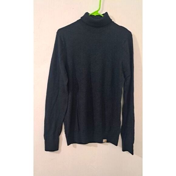 Carhartt Women's Long Sleeve Turtleneck Pullover Sweater Medium Navy Blue Wool